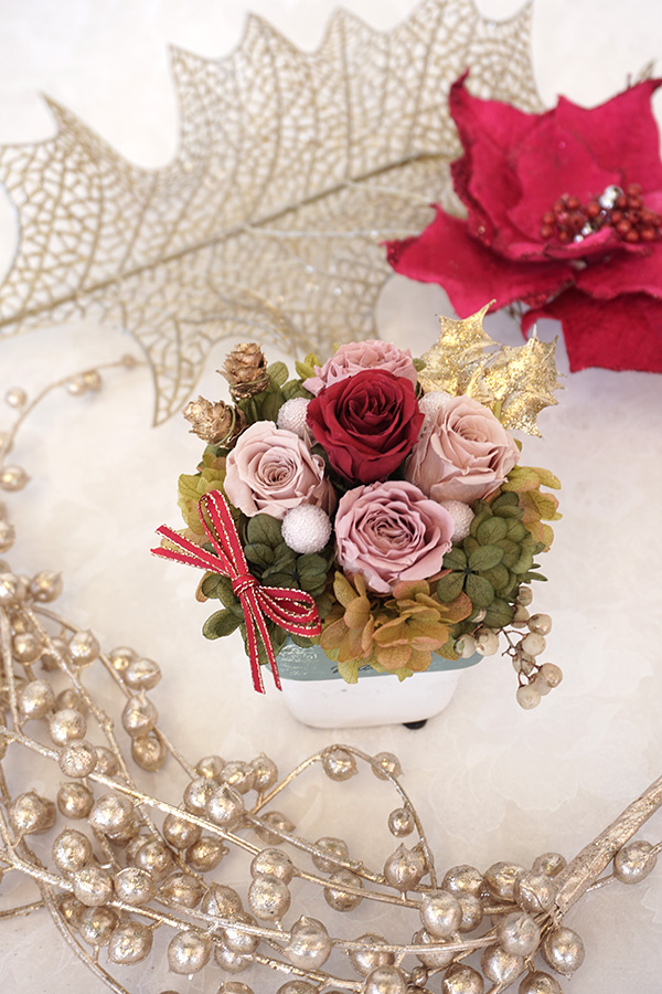 プリザーブドフラワー クリスマスアレンジ 1DAYレッスン